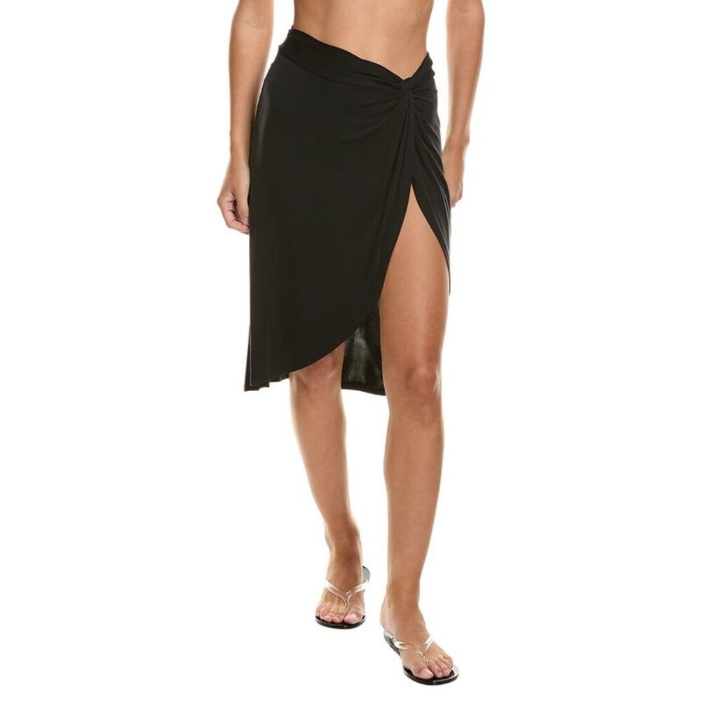 Anemos Womens  Knot Draped Midi Skirt